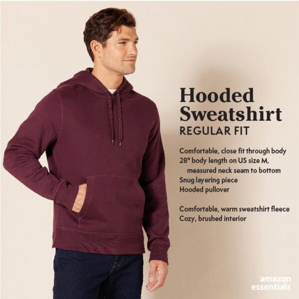 Amazon Essentials Men's Hooded Fleece Sweatshirt (Available in Big & Tall) - Image 2