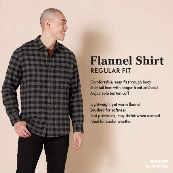 Amazon Essentials Men's Long-Sleeve Flannel Shirt (Available in Big & Tall) - Image 2