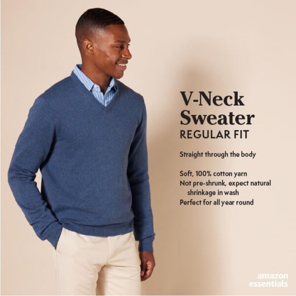 Amazon Essentials Men's V-Neck Sweater (Available in Big & Tall) - Image 2