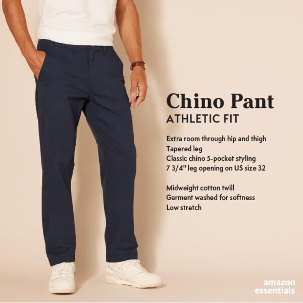 Amazon Essentials Men's Athletic-Fit Casual Stretch Chino Pant (Available in Big & Tall) - Image 2