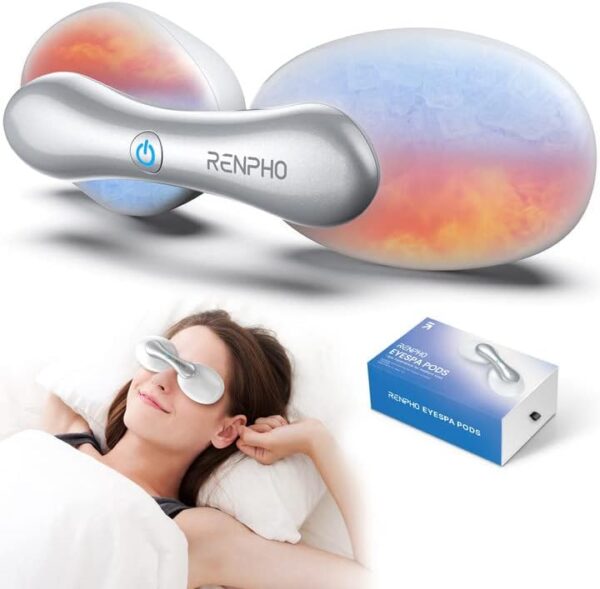 RENPHO Eye Spa Pods-2024 Latest Heating & Cooling Eye Care Device for Eye Beauty, Heated Eye Mask for Relax Eye, Reduce Puffiness, Relieve Eye Strain, Hot&Cold Mask, Women/Men Birthday Gifts