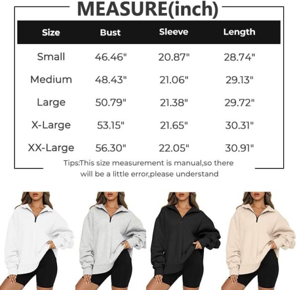 Trendy Queen Womens Oversized Sweatshirts Hoodies Half Zip Pullover Fall Fashion Outfits 2024 Y2k Clothes - Image 6