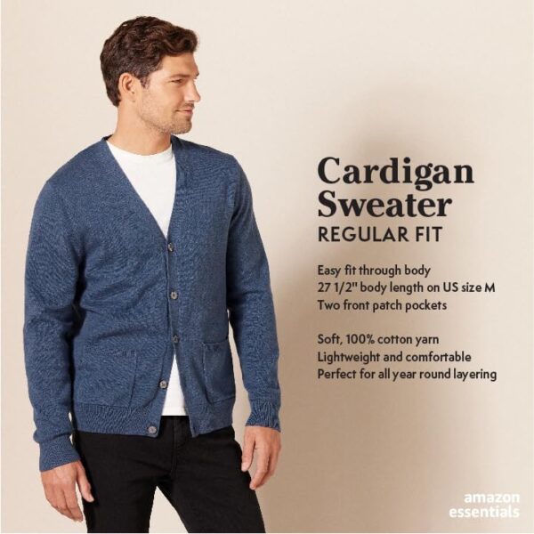 Amazon Essentials Men's Cotton Cardigan Sweater - Image 3